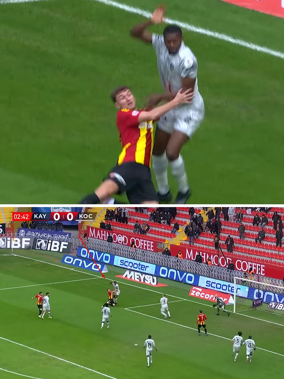 Падение Чалова в матче с «Коджаэлиспором»