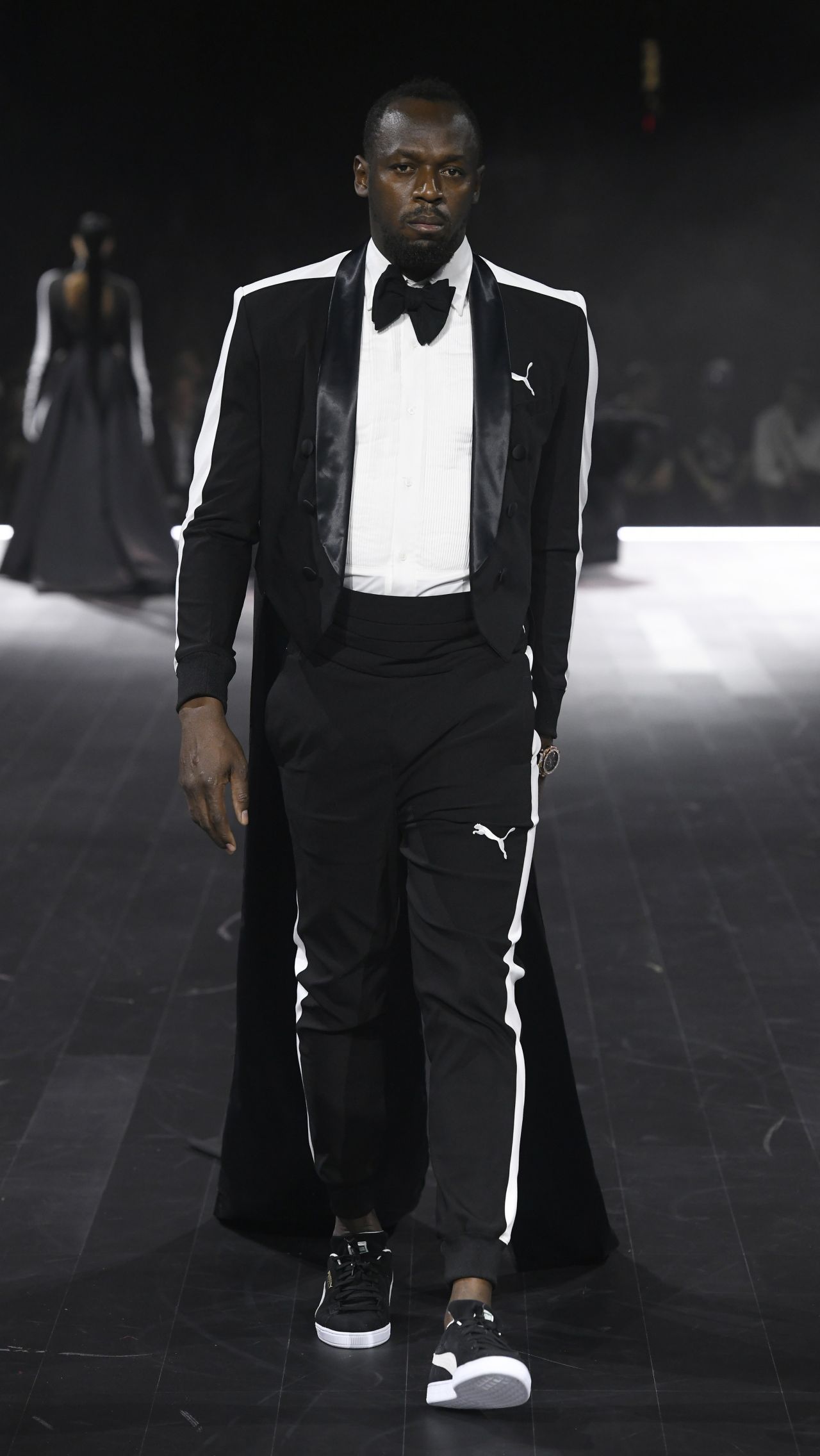 Для показа на Неделе моды бренд привлёк своих главных глобальных амбассадоров из мира спорта: Усэйна Болта, Кайла Кузму.
