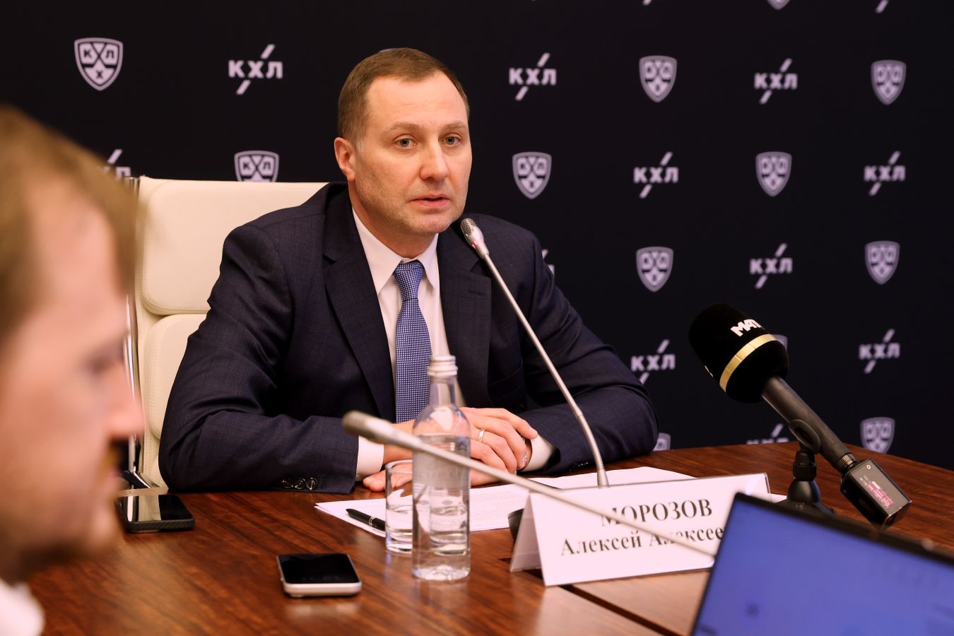 Пресс-конференция президента КХЛ Алексея Морозова