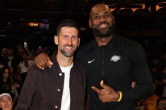 Новак Джокович появился на матче «Лейкерс»