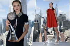 US Open — 2026: чемпионская фотосессия Рыбакиной