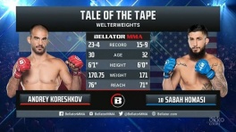 Корешков победил Хомаси решением на турнире Bellator 264