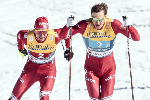 Большунов и Ретивых отыгрались за провал в личном спринте. Взяли медаль в командной гонке!