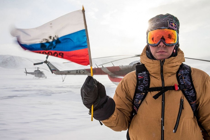 Трэвис Райс во время съёмок фильма на Камчатке