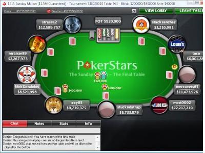 Sunday Million. 7th of November