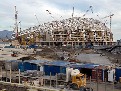 Строительство стадиона Фишт