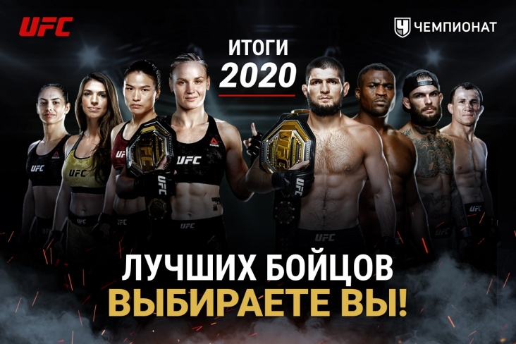 Лучшие бойцы UFC по итогам 2020 года