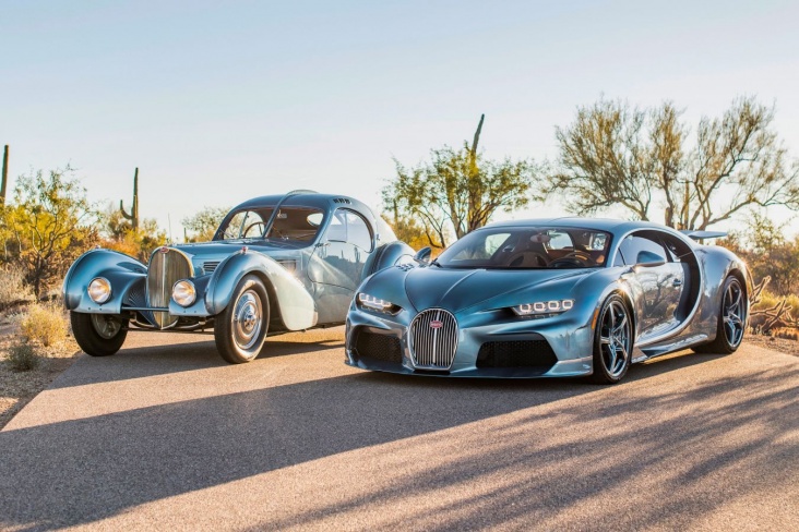 Bugatti Type 57 SC Atlantic и Chiron Super Sport