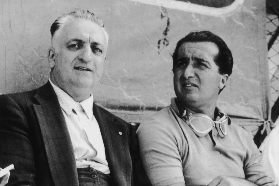 Энцо Феррари и Альберто Аскари в 1950 году
